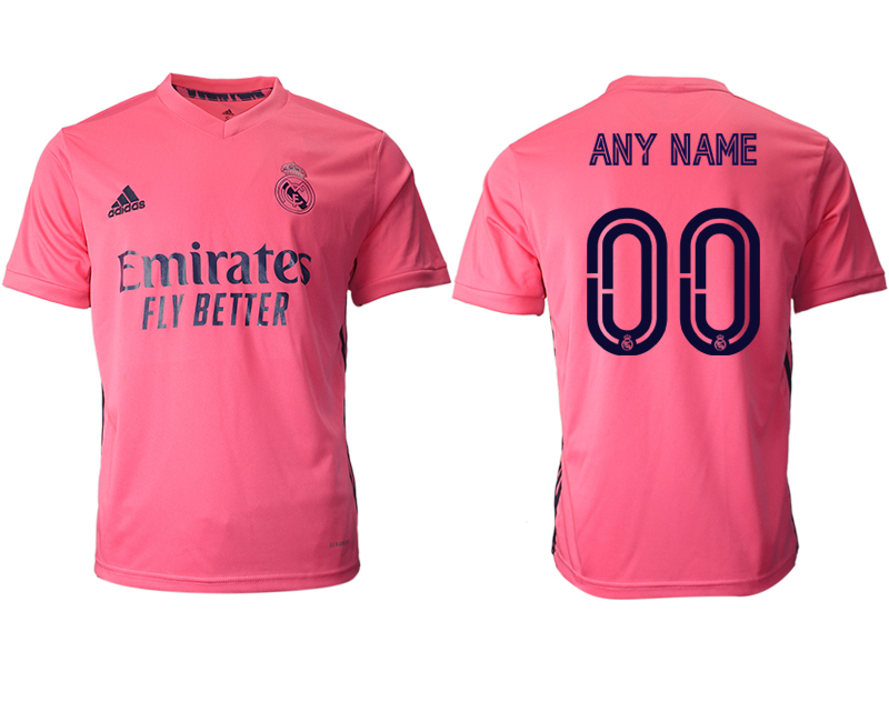 Men 2020-2021 club Real Madrid away aaa version customized pink Soccer Jerseys->real madrid jersey->Soccer Club Jersey